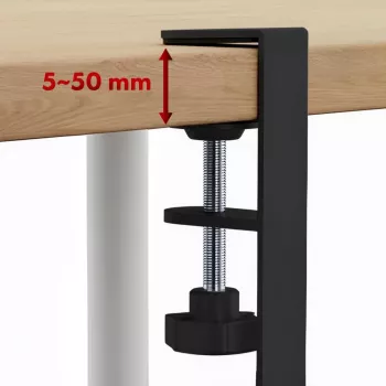 Kabelmanagement voor het bureau MACLEAN MC-102 – tweelaags onderbureau-opbergrek, max. belasting 5 kg, maximale lengte 728 mm, zwart