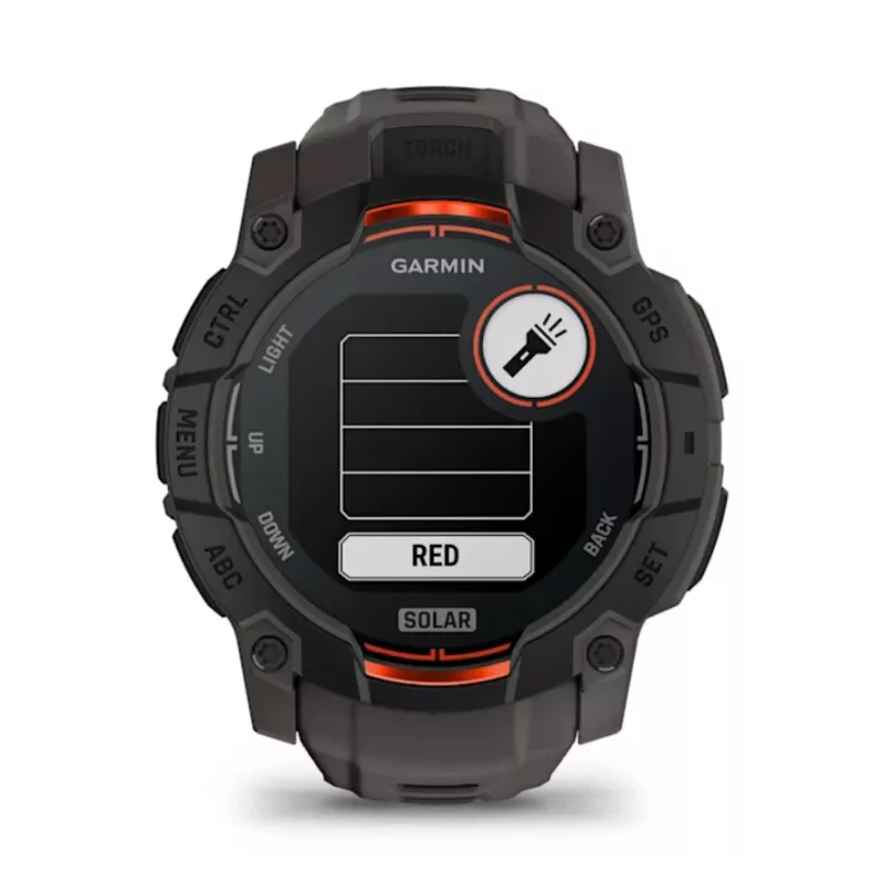Garmin Instinct 3 Solar GPS-smartwatch 1,3 inch MIP 176x176 touchscreen zwart
