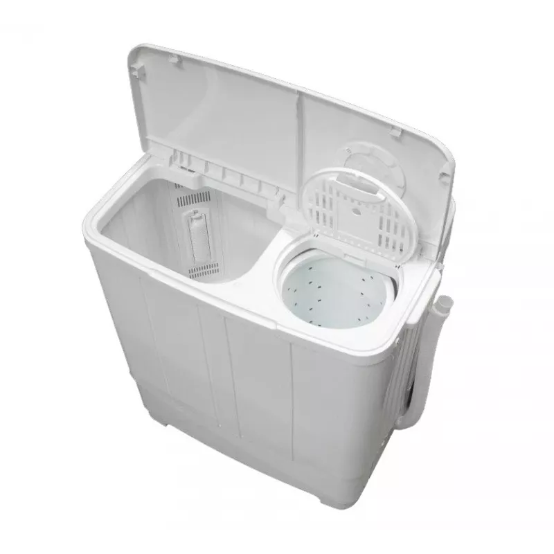 Halfautomatische wasmachine Ravanson XPB-700 — bovenlader, 4 kg capaciteit, 1400 tpm centrifugeren, wit