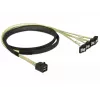 SCSI-kabel DeLOCK 85685 zwart geel 1 m 1 x Mini SAS HD SFF-8643 4 x SATA 7 pin