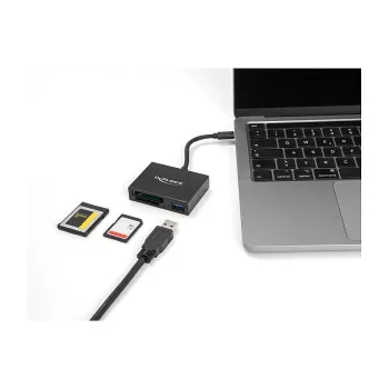 DeLOCK USB-C-kaartlezer voor XQD- en SD-geheugenkaarten USB 5 Gbit/s