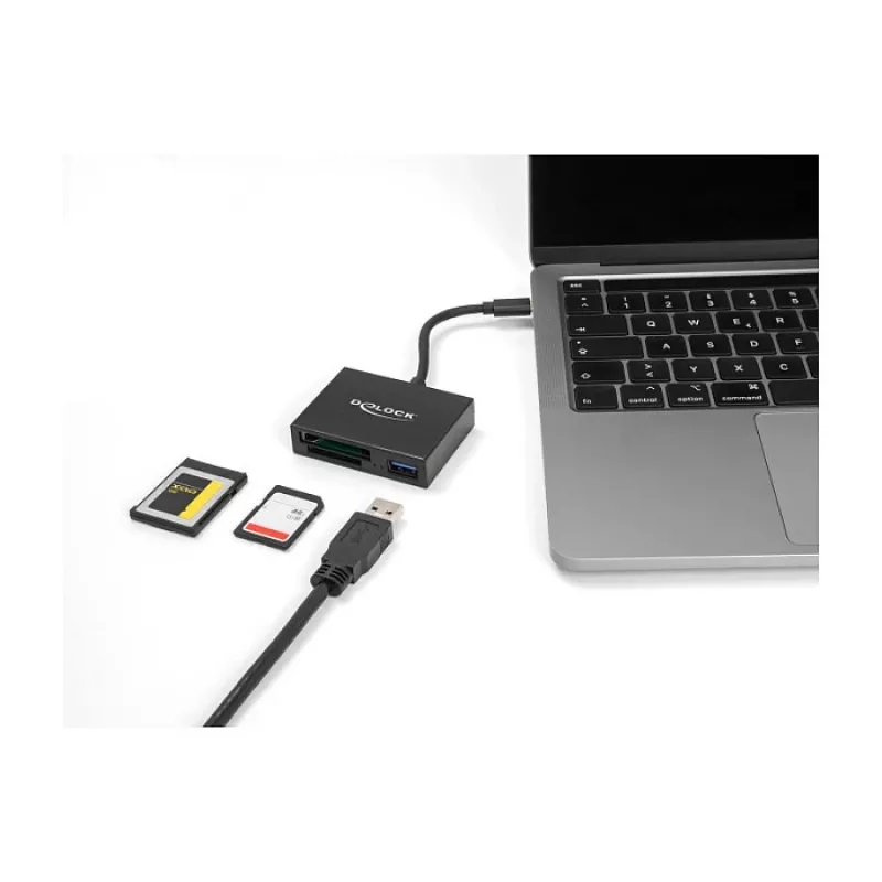 DeLOCK USB-C-kaartlezer voor XQD- en SD-geheugenkaarten USB 5 Gbit/s