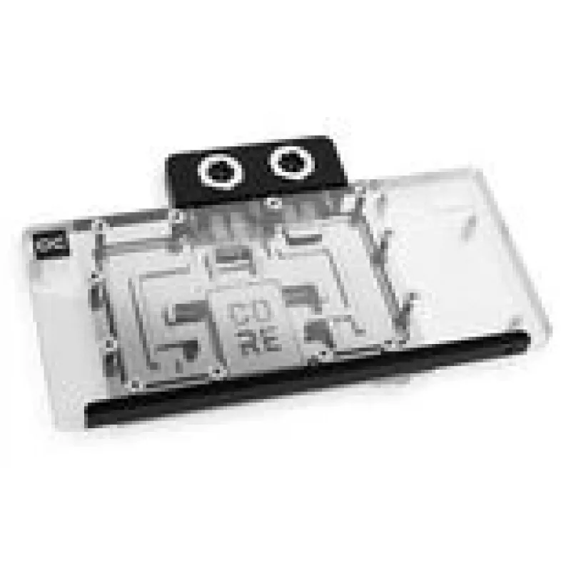 Alphacool Core RX 9070 XT Taichi GPU-waterblok met backplate, Transparant/Chroom