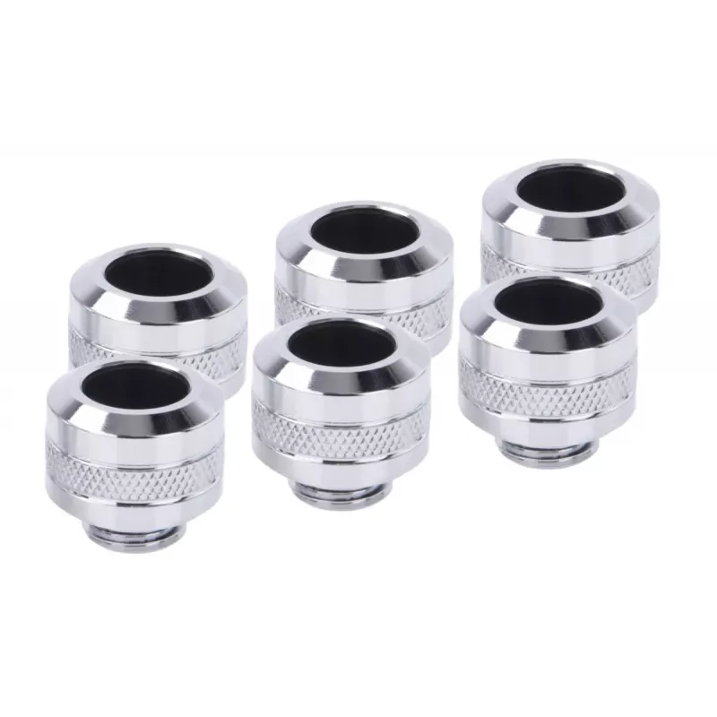Fitting-kit Alphacool 17474 — messing-chroom aansluitingen, Ø 22 mm, hoogte 20 mm