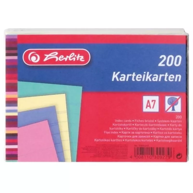 Kaartje Herlitz 10836245 blauw groen roze geel