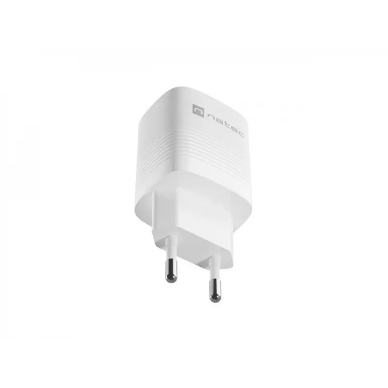 Bedrade oplader voor mobiele apparaten NATEC NUC-2140, 30W, USB-C PD 3.0 + USB-A, Samsung AFC, wit