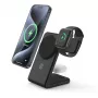 Indoor-oplader Crong CRG-MSPS-BLK smartwatch zwart Lightning USB draadloos