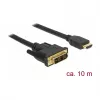 Videokabel-adapter DeLOCK 85587 10 m HDMI Type-A DVI-D zwart