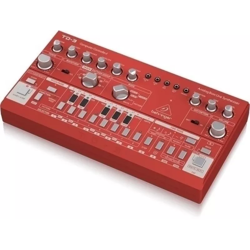 Analoge synthesizer Behringer TD-3-RD rood 9V DC