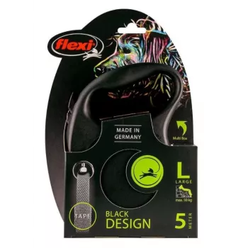 Flexi Black Design L 5 m hondenlijn met rolmechanisme
