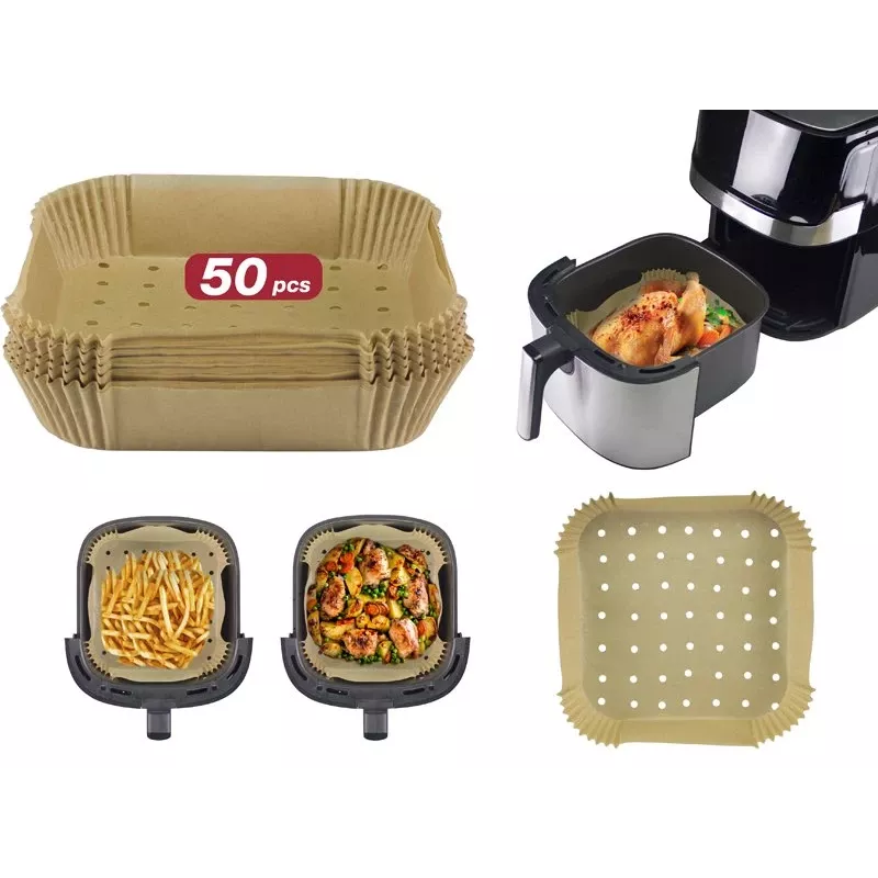 Beper C103ACC003 papieren bakjes voor heteluchtfriteuse, 50 st., 24 x 24 cm