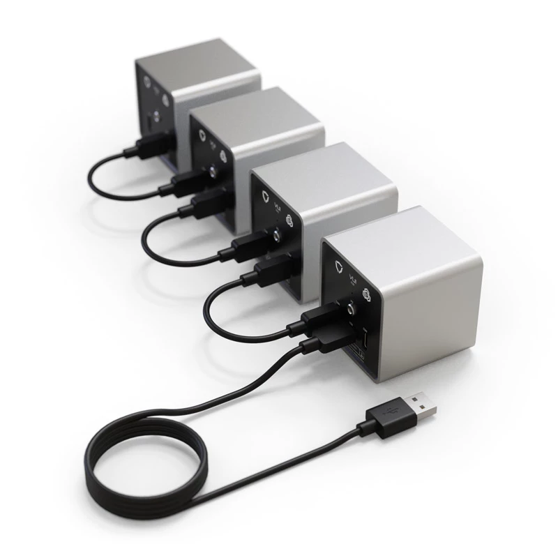 Dial controller Streacom VU1-Dial zilver USB Type-C — draaiknop voor systeemventilatoren, RGB- en audiobesturing