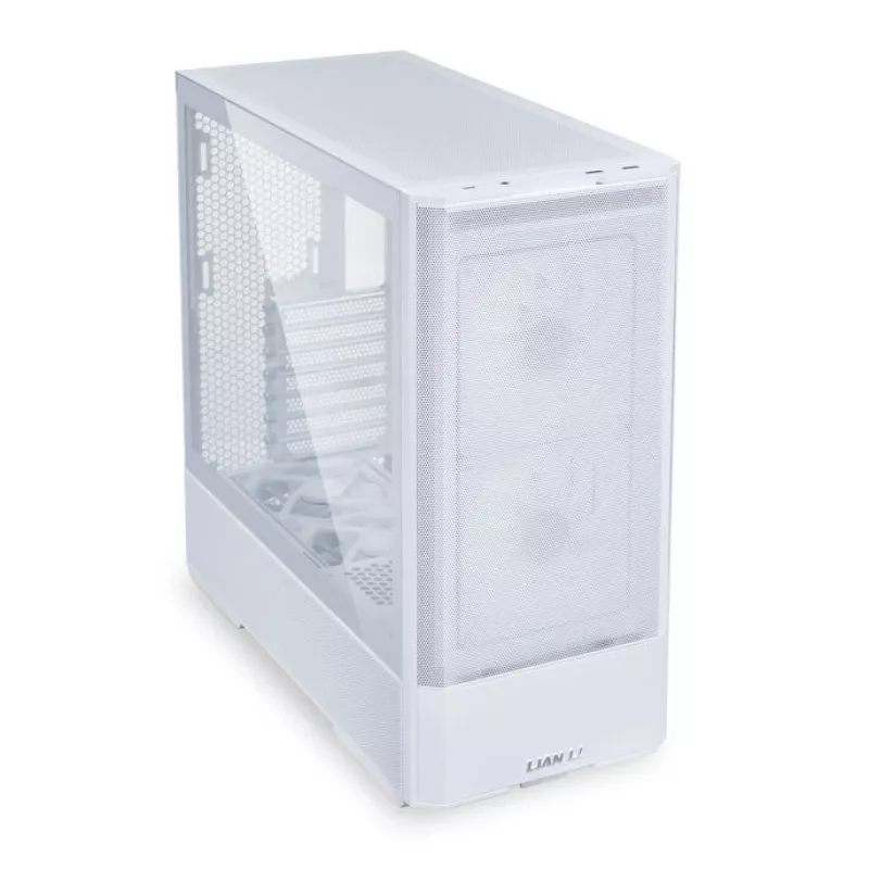 Midi-Tower-PC-behuizing Lian Li LANCOOL 207 — wit, transparant paneel, ondersteunt ATX/MicroATX/MiniITX, geen voeding