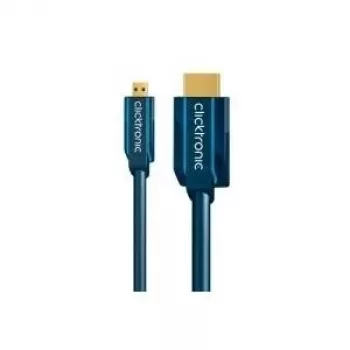 Micro-HDMI+-adapterkabel Ethernet (HDMI A/HDMI Micro D) – 5,0 m high-speed-adapter HDMI naar Micro-HDMI
