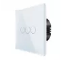 Touch-wandschakelaar Spring 3-voudig glas wit — model 0