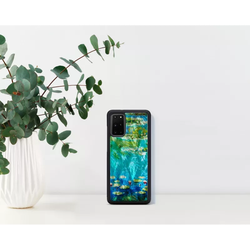 Hoes iKins voor Samsung Galaxy S20+ — zwart waterleliesdesign