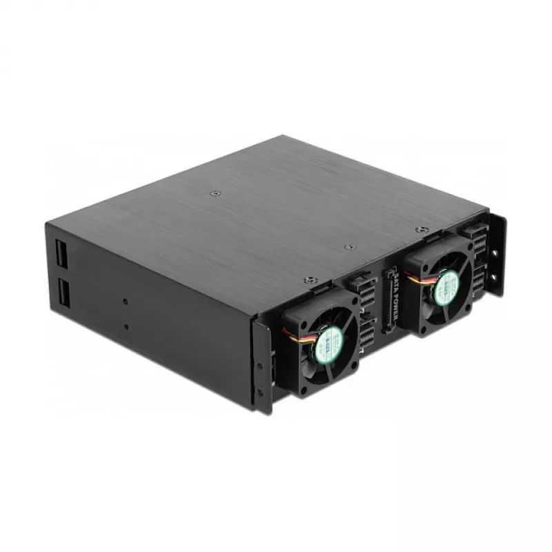 5.25 inch wisselraam voor 4 x 2.5 inch U.2 NVMe SSD met vergrendelbare trays