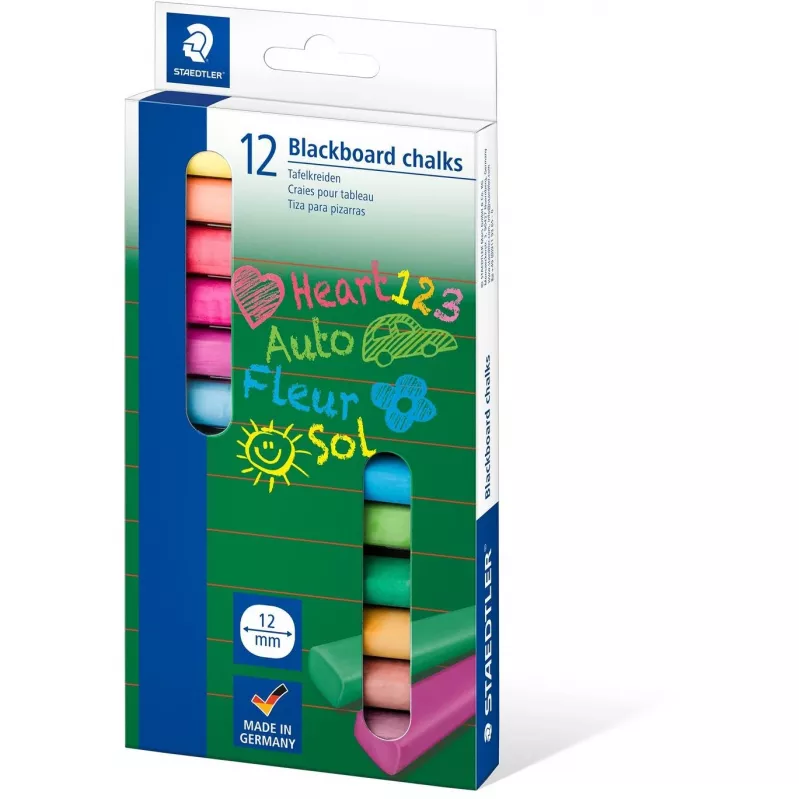 Schrijfkrijt Staedtler 2360 meerkleurig 12 stuks