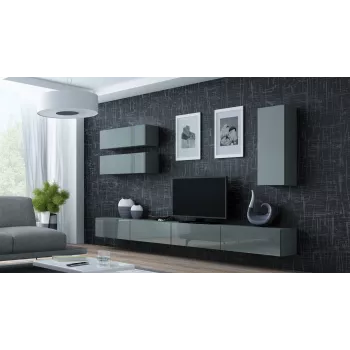 Cama kast VIGO 90 gesloten 90/35/32 grijs/grijs glanzend