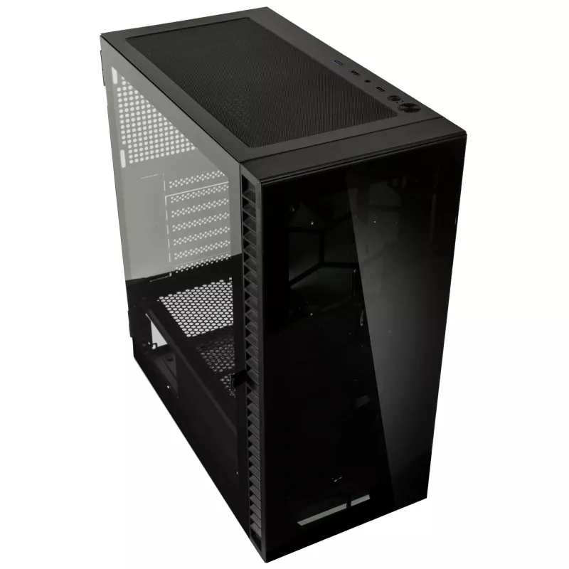 Computerbehuizing Kolink Observatory HF Glass Core midi-tower – zwart