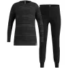 Odlo Set long ACTIVE WARM ECO SET kinderset ondergoed, maat 140 cm, zwart en grijs