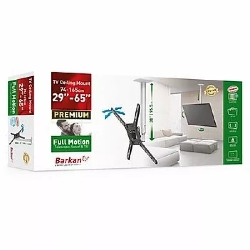 Barkan 3500 tv-plafondbeugel, volledig beweegbaar, 13-65", 40 kg, wit