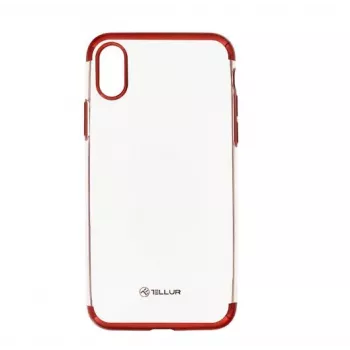Cover Tellur iPhone X rood transparant
