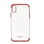 Cover Tellur iPhone X rood transparant