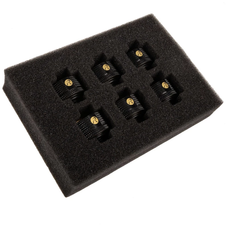 RAIJINTEK Pelias ventilatorbevestigingsschroeven zwart – 6-pack, montageaccessoire voor pc-ventilatoren