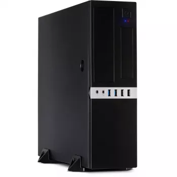 Inter-Tech IT-503 - SFF - Mini-ATX - zonder voeding (TFX12V) - matzwart - USB/audio (88881270)