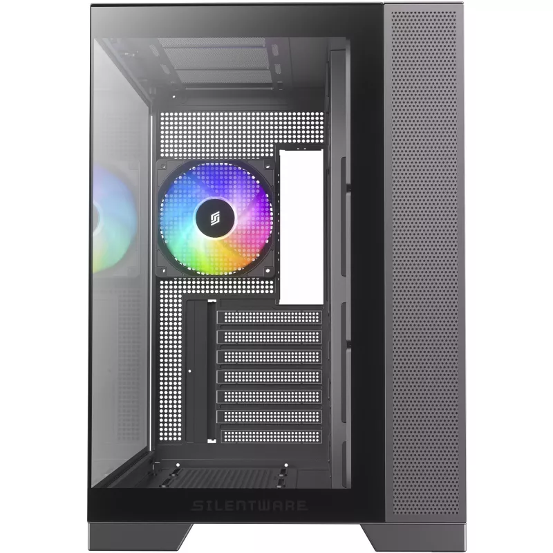 Silentware View A-RGB zwart PC-behuizing VIEWzwart — mid-tower-behuizing met A-RGB-verlichting