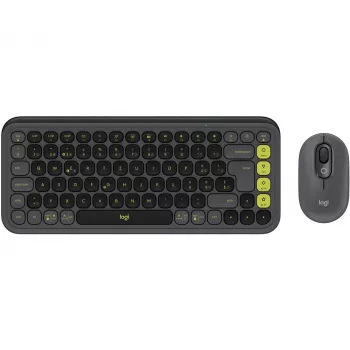 Logitech POP ICON COMBO Zwitsers, grafiet/groen, Bluetooth, Zwitsers, 920-013275