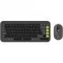 Logitech POP ICON COMBO Zwitsers, grafiet/groen, Bluetooth, Zwitsers, 920-013275