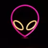 Tafellamp MANTA SNL86PK Style Neon Lights UFO roze – decoratieve neonlamp in roze