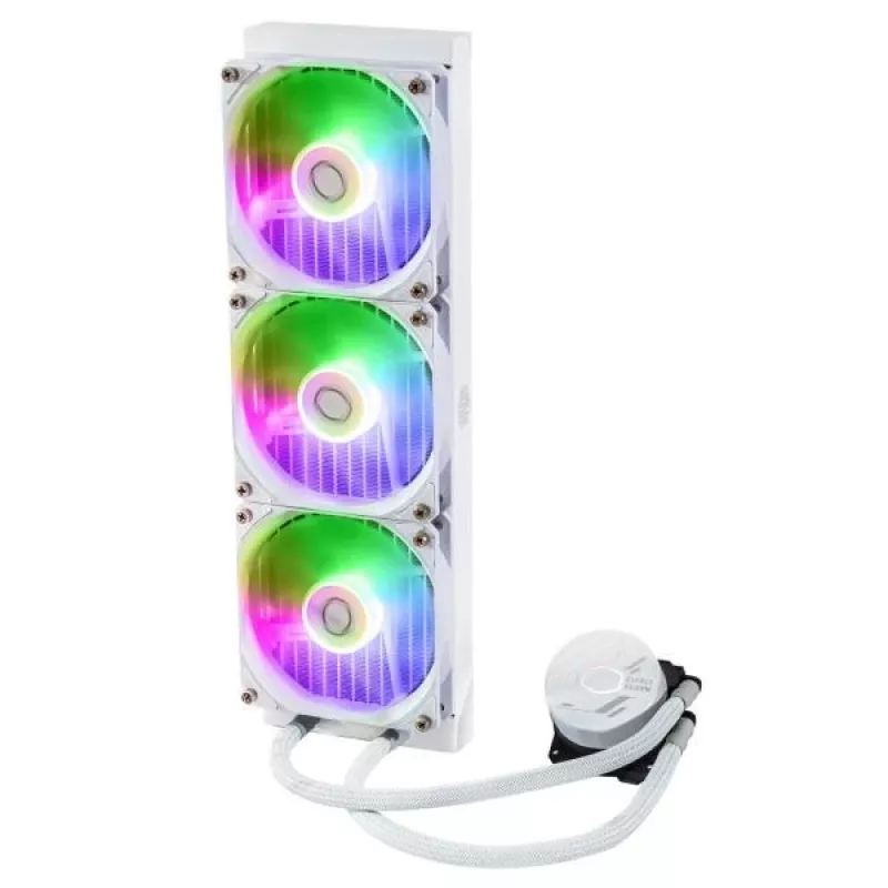 Vloeistofkoelset Cooler Master MasterLiquid 360L Core ARGB wit 12 cm ventilator