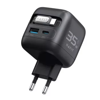 GaN-reisoplader Havit UC250 A-EU 20V 1xUSB-C 0,7m zwart