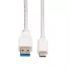 VALUE - USB-kabel - USB 3.0 (M) naar USB Type-C (M) - 5 V - 900 mA - 50 cm - wit (11.99.9010)