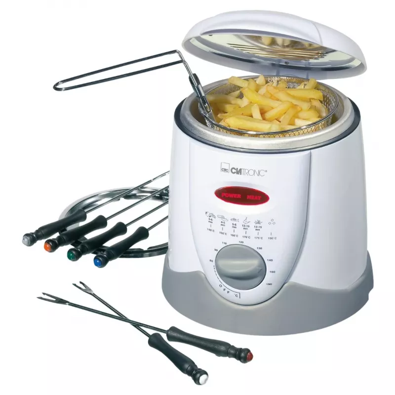 Clatronic FFR 2916 Single 1 L losstaand apparaat 900 W friteuse grijs, wit