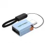 USB-C-naar-USB-A-adapter Vention CUBH0, USB 3.1, 5 Gbit/s, 3 A, aluminium behuizing, grijs