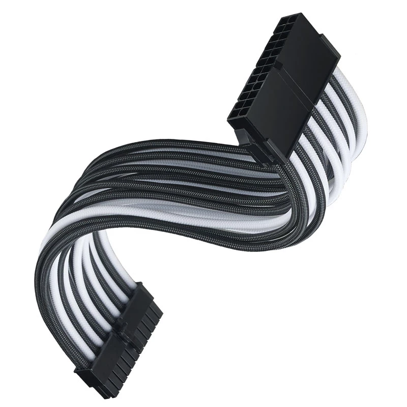 ATX-verlengkabel SILVERSTONE SST-PP07E-MBBW 30 cm zwart/wit