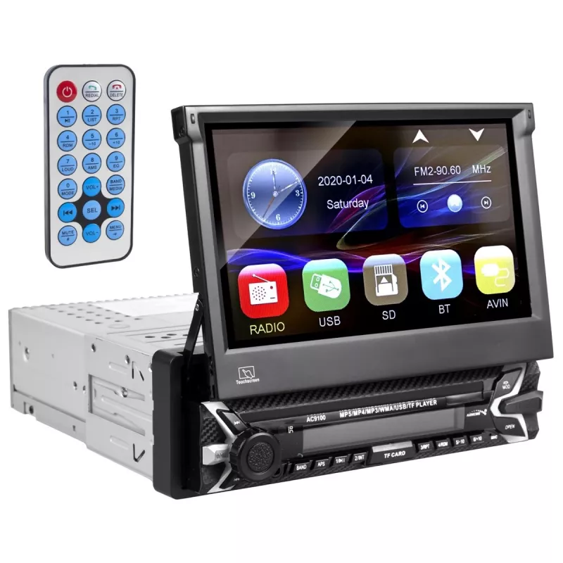 Audiocore AC9100 radio auto digitaal zwart, rood