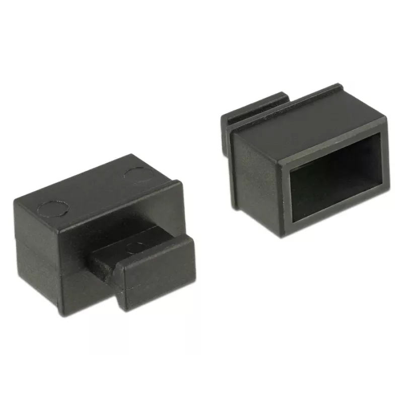 Stopcontactveiligheidsafdekking DeLOCK 64021 zwart 10 stuks