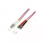LogiLink - patchkabel - LC multimode (M) naar ST multimode (M) - 1 m - glasvezel - duplex - 50/125 micrometer - OM4 - halogeenvrij - heidepaars