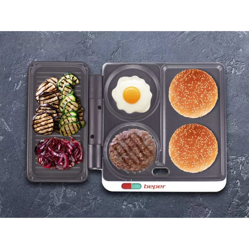 Beper P101CUD500 Party Line elektrische grill met 4 bakplaten