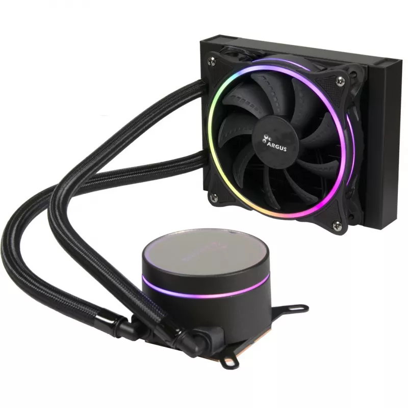 All-in-one-vloeistofkoeler Inter-Tech LC-120 RGB 12 cm zwart