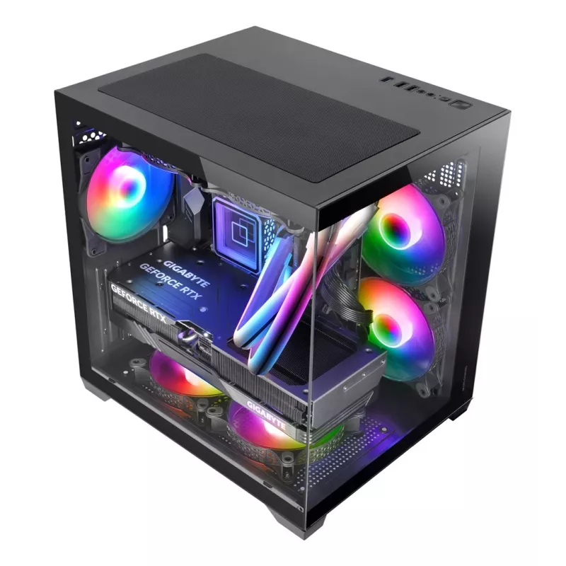 Mars Gaming MC-VIEW2 mini tower zwart