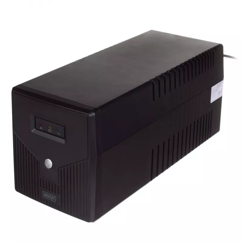 Digitus DN-170065 line-interactive UPS, 1000VA / 600W, 4x Schuko, 2x 12V/7Ah