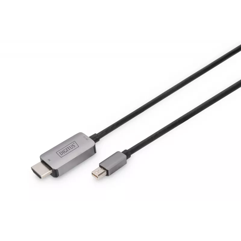 DIGITUS - adapterkabel - mini DisplayPort (M) naar HDMI (M) - 1,0 m - ondersteuning van 8K 60 Hz - zwart (DB-340109-010-S)