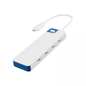 Hyper HyperDrive Flex 4-poorts USB-C-hub, wit/blauw | HD5201BUGL