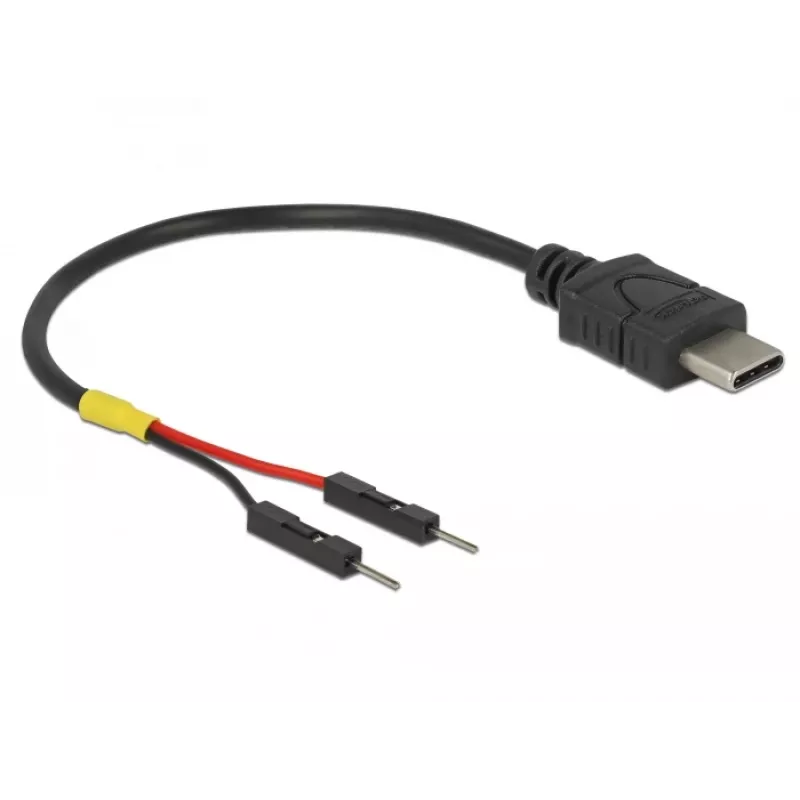 DeLOCK 85418 USB-C-voedingskabel naar 2x pinheader, 0,1 m